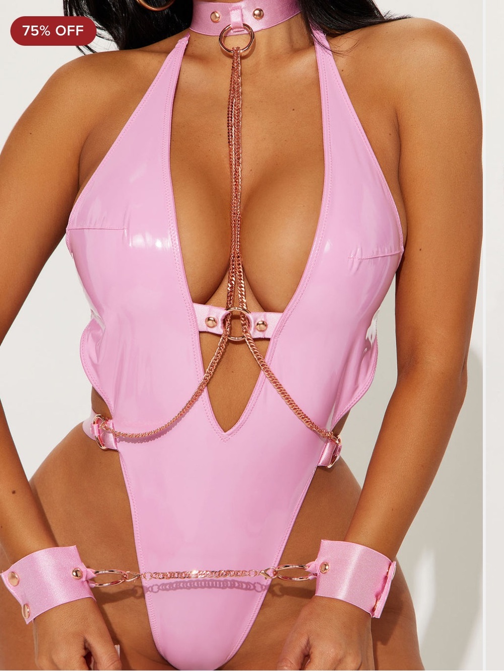 Pink Liquid Vinyl Chain Teddy